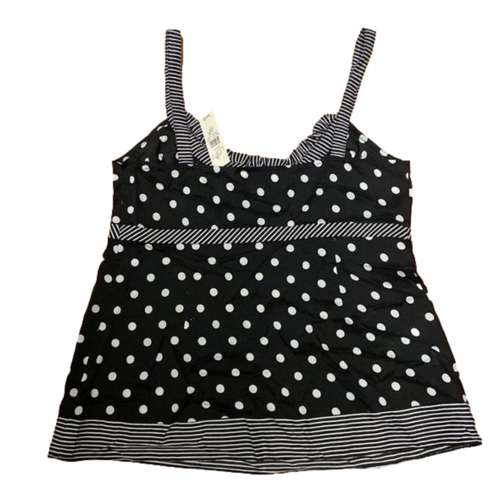 2/$15 𝅺POLKADOT and striped tank - Picture 2 of 3